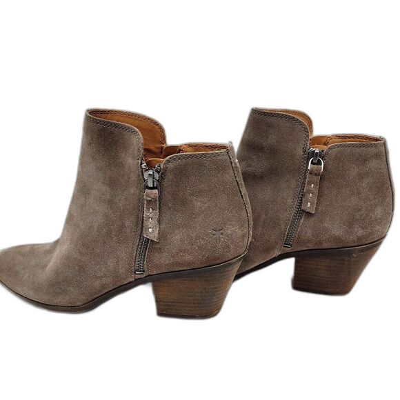 Frye Suede Double Zip Ankle Boots Womens Size  9 - Picture 7 of 12